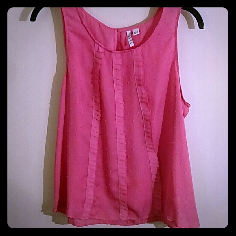 Elle coral swiss dot tank